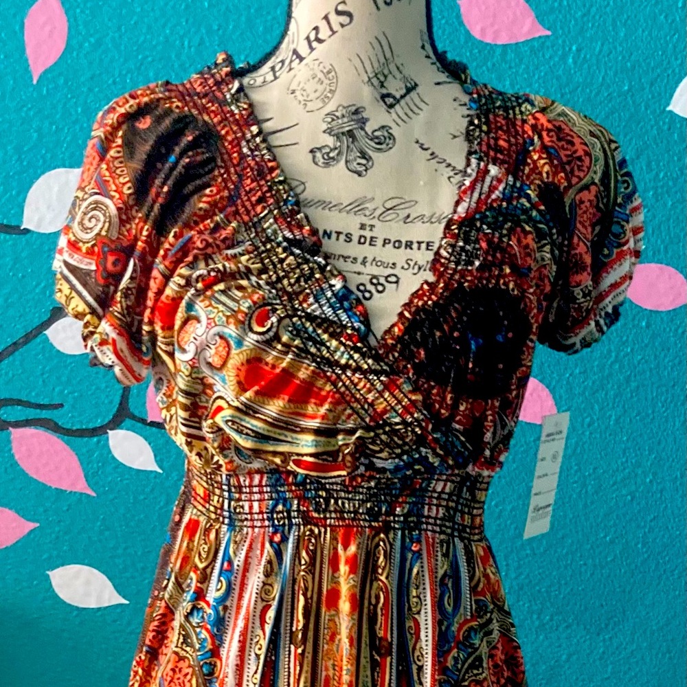 NWT Floor Length Gorgeous Paisley XL Dress